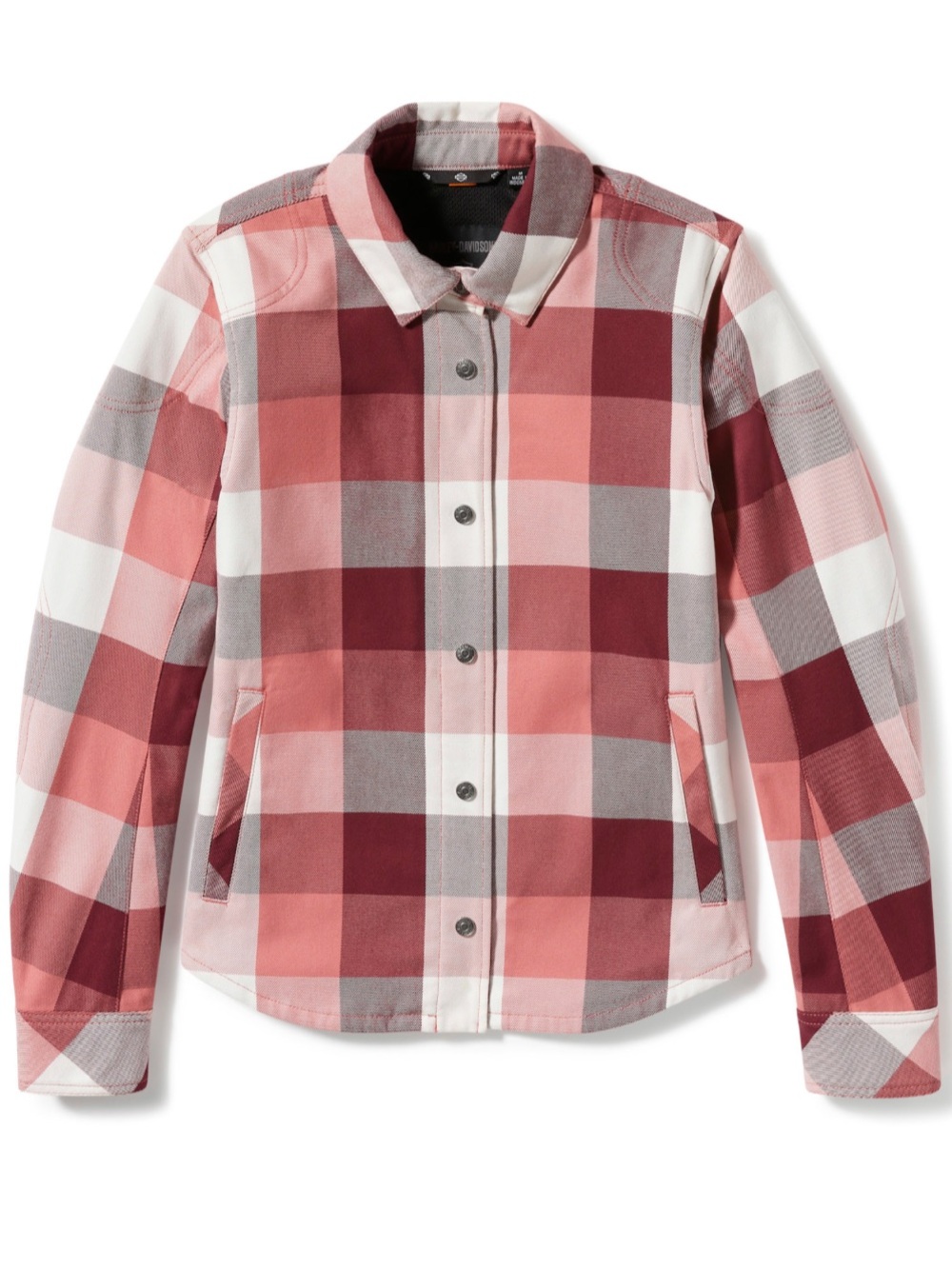 Harley-Davidson - WOMEN'S OPERATIVE RIDING JACKET - Maroon & Rose Plaid - Size M